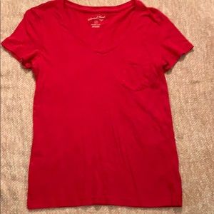 Coral/red V neck t-shirt
